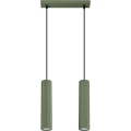 Hanglamp aan een koord KARBON 2xGU10/10W/230V groen