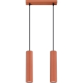 Hanglamp aan een koord KARBON 2xGU10/10W/230V rood