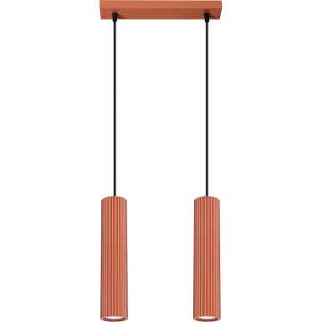 Hanglamp aan een koord KARBON 2xGU10/10W/230V rood