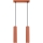 Hanglamp aan een koord KARBON 2xGU10/10W/230V rood