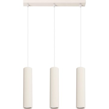 Hanglamp aan een koord KARBON 3xGU10/10W/230V crème