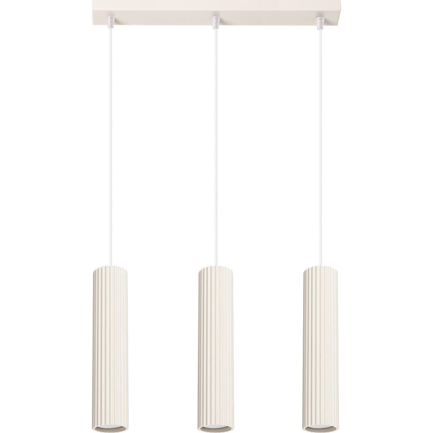 Hanglamp aan een koord KARBON 3xGU10/10W/230V crème