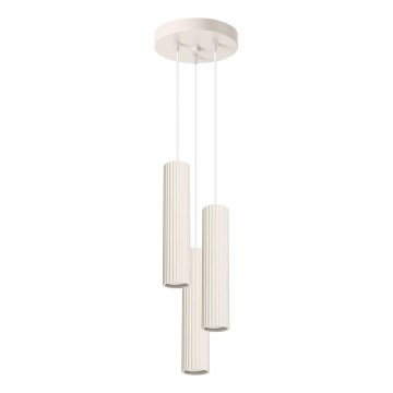 Hanglamp aan een koord KARBON 3xGU10/10W/230V crème