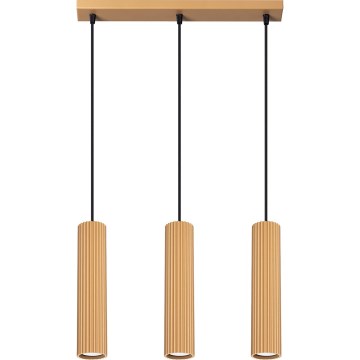 Hanglamp aan een koord KARBON 3xGU10/10W/230V goud