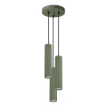 Hanglamp aan een koord KARBON 3xGU10/10W/230V groen