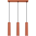 Hanglamp aan een koord KARBON 3xGU10/10W/230V rood