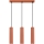 Hanglamp aan een koord KARBON 3xGU10/10W/230V rood