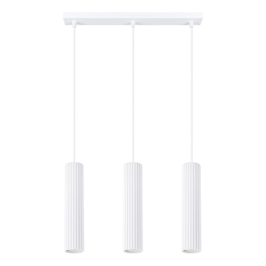 Hanglamp aan een koord KARBON 3xGU10/10W/230V wit