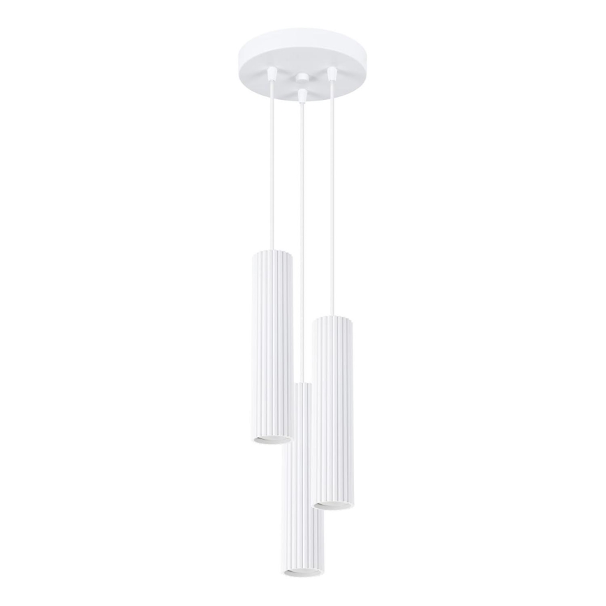 Hanglamp aan een koord KARBON 3xGU10/10W/230V wit