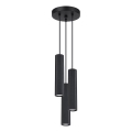 Hanglamp aan een koord KARBON 3xGU10/10W/230V zwart