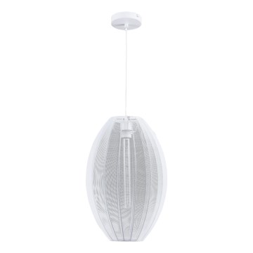 Hanglamp aan een koord KAREI 1xE27/20W/230V diameter 30 cm wit