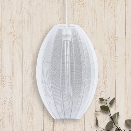 Hanglamp aan een koord KAREI 1xE27/20W/230V diameter 30 cm wit