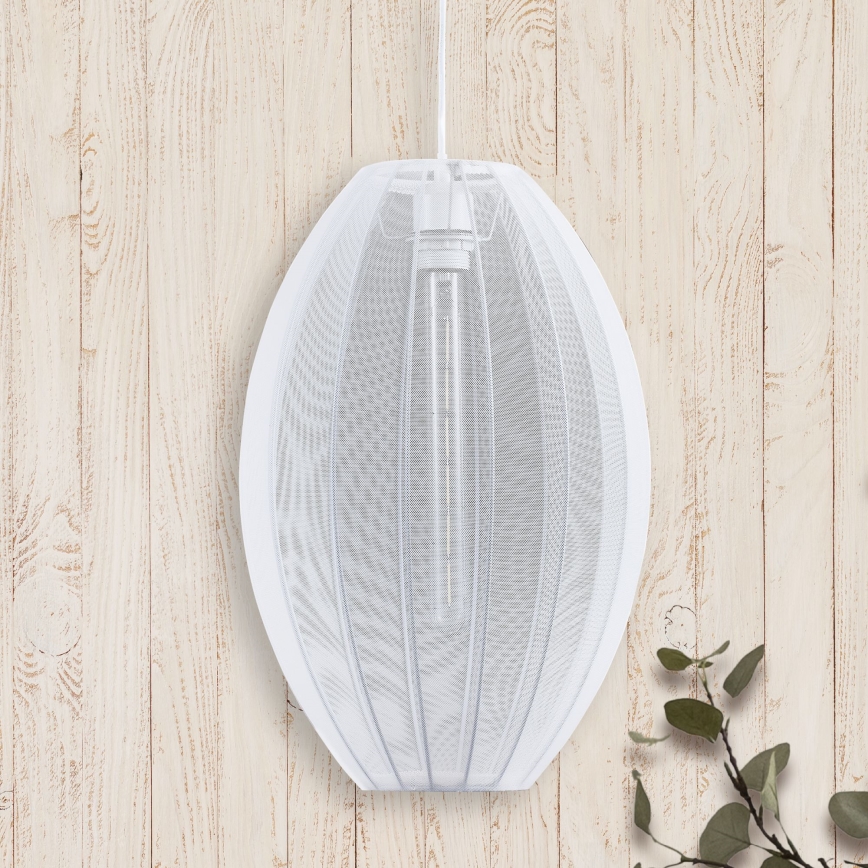 Hanglamp aan een koord KAREI 1xE27/20W/230V diameter 30 cm wit