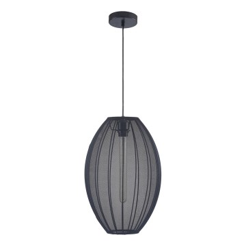 Hanglamp aan een koord KAREI 1xE27/20W/230V diameter 30 cm zwart