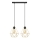 Hanglamp aan een koord KARO 2xE27/15W/230V goud/zwart