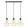 Hanglamp aan een koord KARO 3xE27/15W/230V goud/zwart