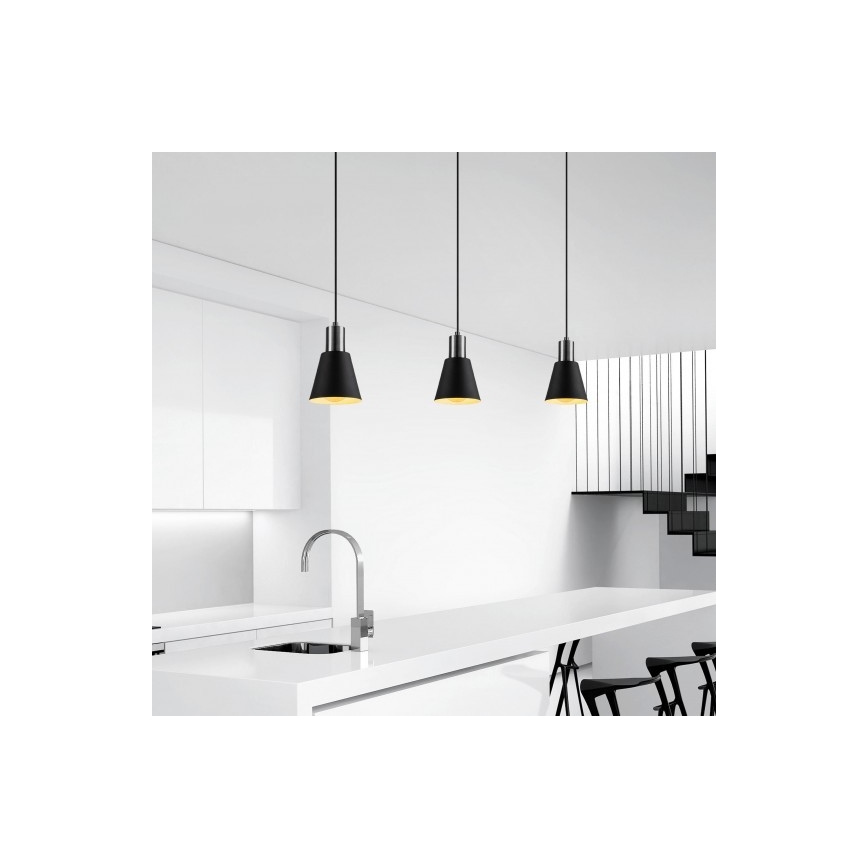 Hanglamp aan een koord KEM 1xE27/40W/230V zwart