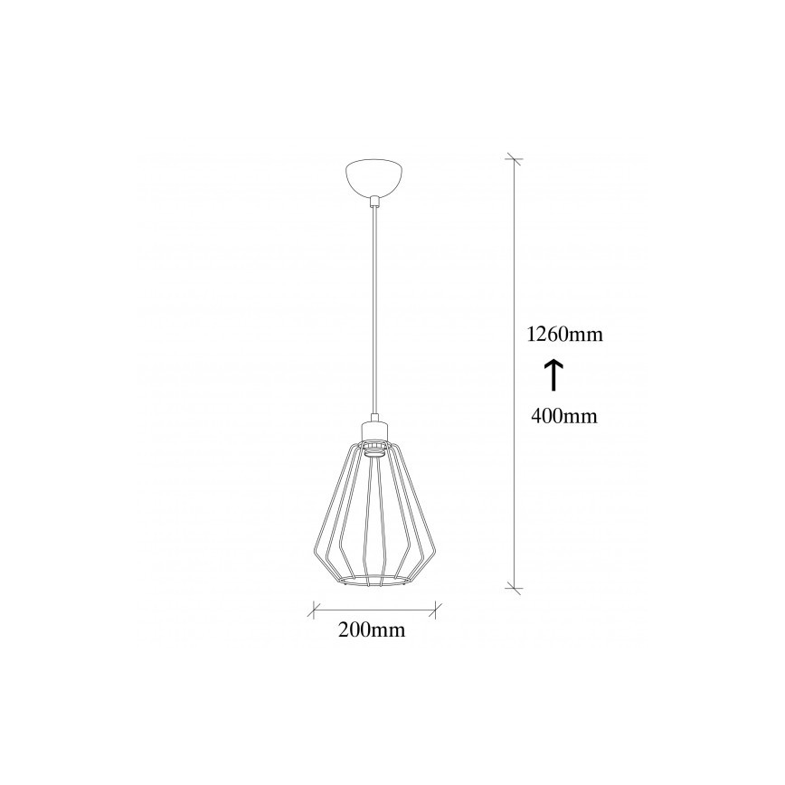 Hanglamp aan een koord KESE 1xE27/40W/230V
