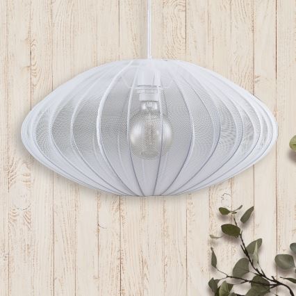 Hanglamp aan een koord KINU 1xE27/20W/230V diameter 50 cm wit