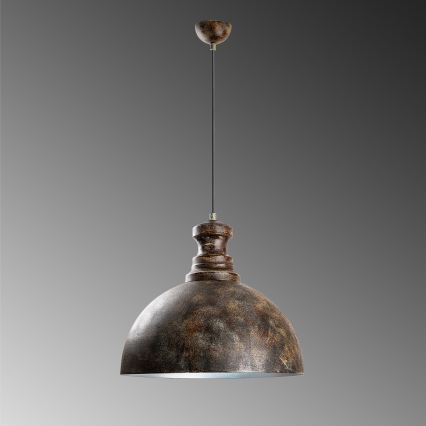 Hanglamp aan een koord KURE 1xE27/40W/230V diameter 40 cm grijs