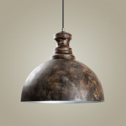 Hanglamp aan een koord KURE 1xE27/40W/230V diameter 40 cm grijs