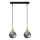 Hanglamp aan een koord LACRIMA SMOKY 2xE27/60W/230V