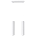 Hanglamp aan een koord LAGOS 2 2xGU10/10W/230V wit