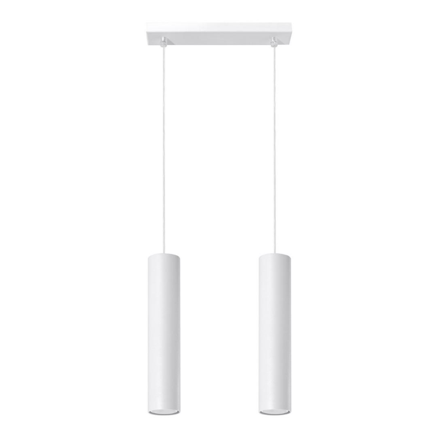 Hanglamp aan een koord LAGOS 2 2xGU10/10W/230V wit