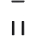 Hanglamp aan een koord LAGOS 2 2xGU10/10W/230V zwart