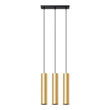 Hanglamp aan een koord LAGOS 3xGU10/10W/230V goud