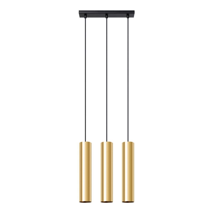 Hanglamp aan een koord LAGOS 3xGU10/10W/230V goud