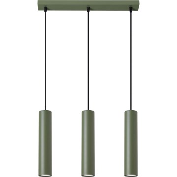 Hanglamp aan een koord LAGOS 3xGU10/10W/230V groen