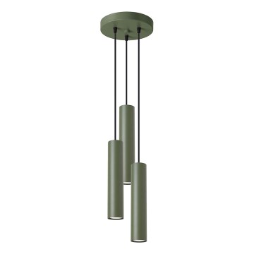 Hanglamp aan een koord LAGOS 3xGU10/10W/230V groen