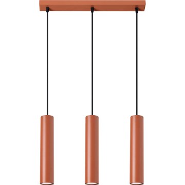 Hanglamp aan een koord LAGOS 3xGU10/10W/230V rood