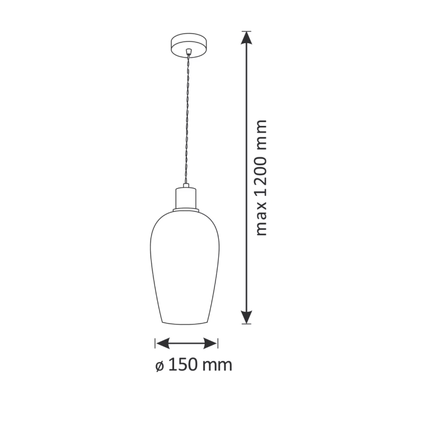 Hanglamp aan een koord LAGRI 1xE27/20W/230V