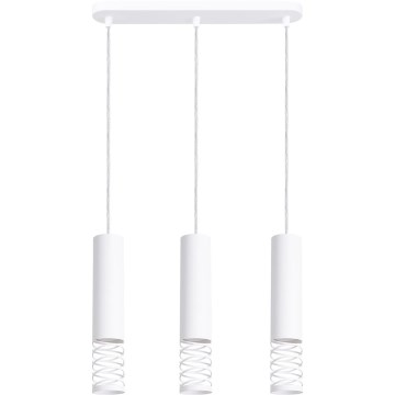 Hanglamp aan een koord LAMI 3xGU10/10W/230V wit