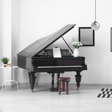 Hanglamp aan een koord LATIL 1xE27/60W/230V zwart