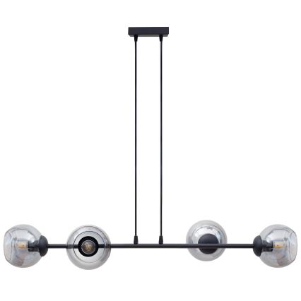 Hanglamp aan een koord LATIL 4xE27/60W/230V zwart