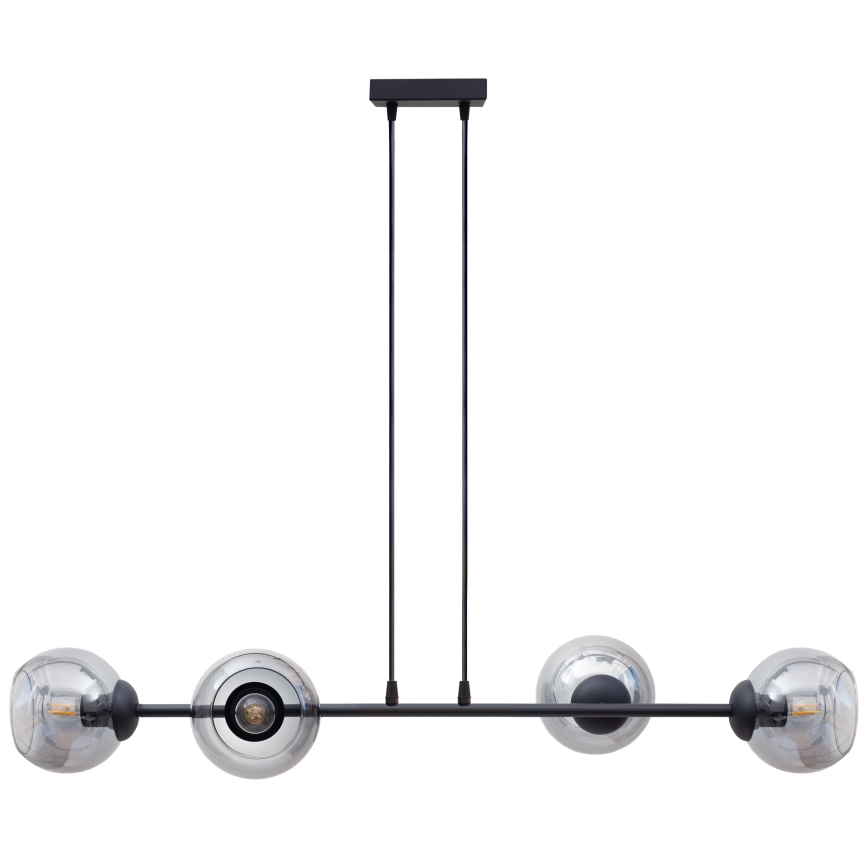 Hanglamp aan een koord LATIL 4xE27/60W/230V zwart