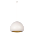 Hanglamp aan een koord LAVA 1xE27/15W/230V crème/goud