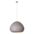 Hanglamp aan een koord LAVA 1xE27/15W/230V taupe/goud