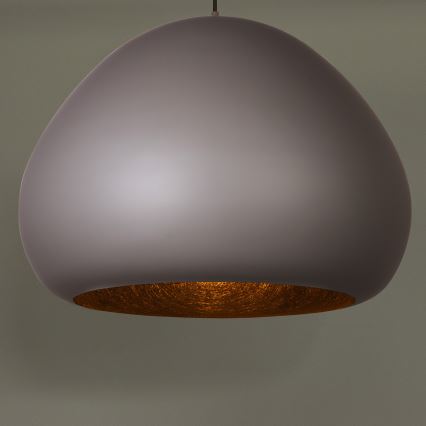 Hanglamp aan een koord LAVA 1xE27/15W/230V taupe/zwart