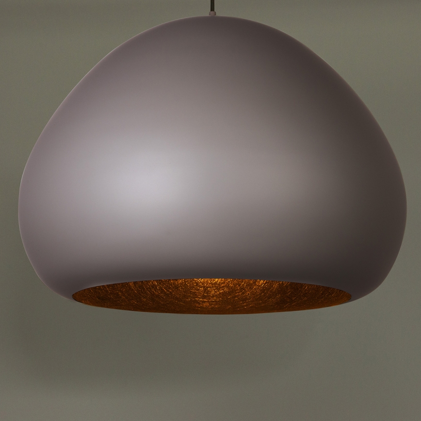 Hanglamp aan een koord LAVA 1xE27/15W/230V taupe/zwart