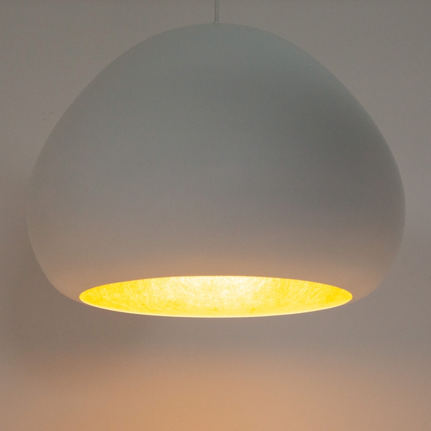 Hanglamp aan een koord LAVA 1xE27/15W/230V wit/goud