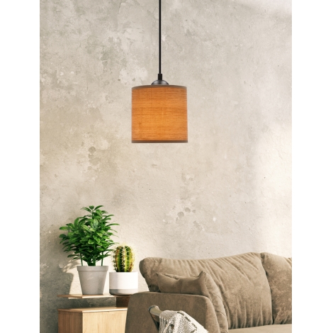 Hanglamp een LEGNO diameter 15 cm bruin | Lumimania