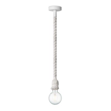 Hanglamp aan een koord LEONARDO ROPE 1xE27/10W/230V wit