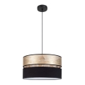 Hanglamp aan een koord LIMA 1xE27/60W/230V goud/zwart