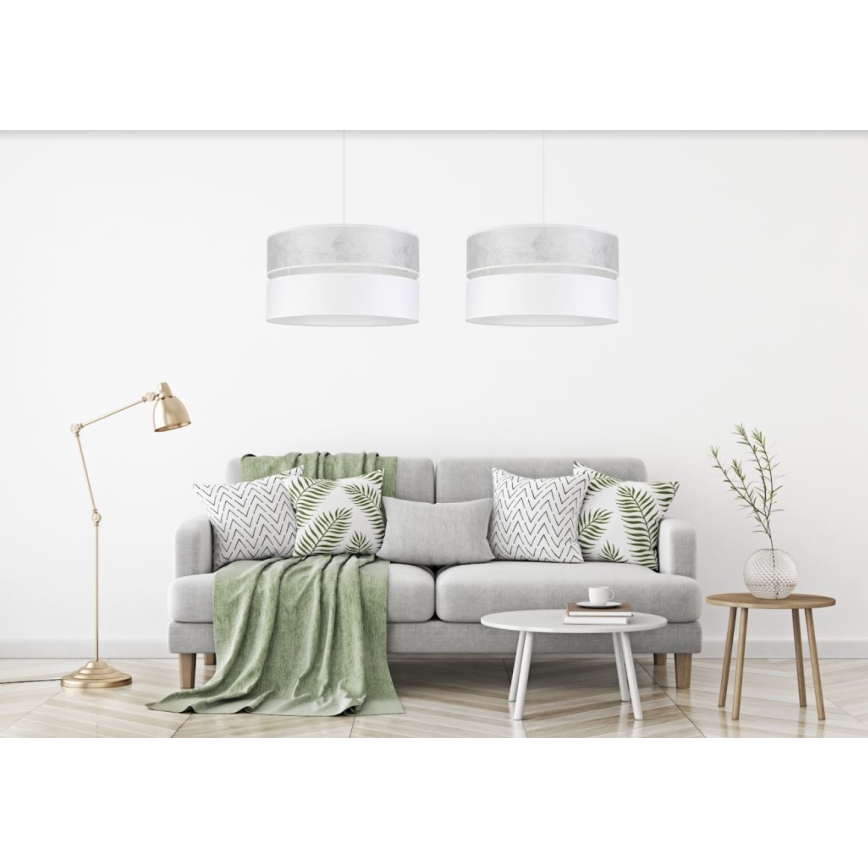 Hanglamp aan een koord LIMA 1xE27/60W/230V wit