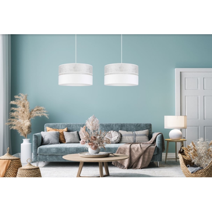 Hanglamp aan een koord LIMA 1xE27/60W/230V wit