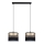Hanglamp aan een koord LIMA 2xE27/60W/230V gouden/zwart